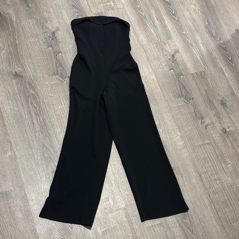 Chic Black Strapless Jumpsuit